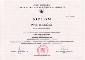 Univerzitní diplom - Bc. Petr Hrdlička